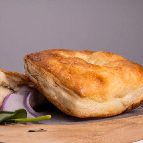 single roosterkoek on table