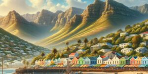 painting of kalk bay in south africa
