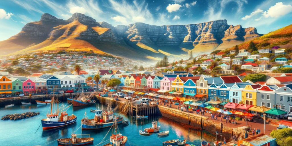 painting of kalk bay harbour